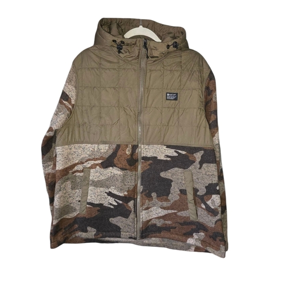 Matix Other - Matix Camo Hooded Jacket Men's XL Green Zip Up 100% Polyester Deep Inside Pocket
